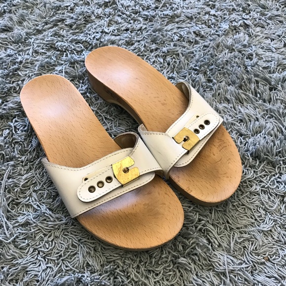 dr scholl's classic wooden sandals